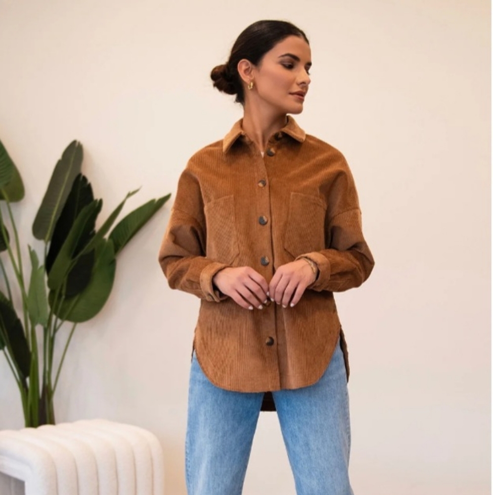 Rebecca King Cord Shacket Medium